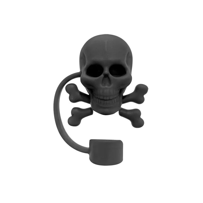 5/1PCS Halloween Straw Cover Cap for Stanley Cup Silicone Straw Topper for 10mm Straw Dust-Proof Reusable Straw Tips for Tumbler