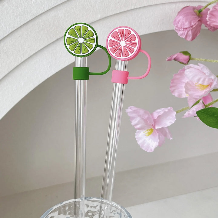 Lemon Silicone Straw Cover Compatible with Stanley Tumbler 10mm Straw Reusable Straw Topper