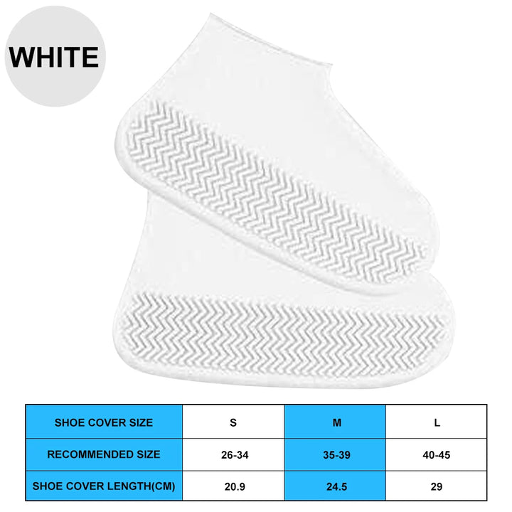 2pcs Waterproof Non-slip Silicone Shoe High Elastic Wear-resistant Unisex Rain Boots for Outdoor Rainy Day Reusable Shoe Cover