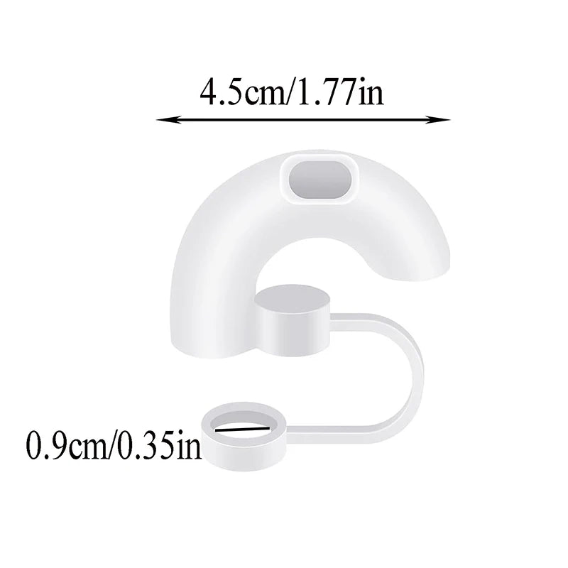 Anti-Wrinkle Straw Topper Reusable Silicone Straw Stopper With Cover Sideways Suck 9mm Straw Leak Stopper Water Cup Accessories
