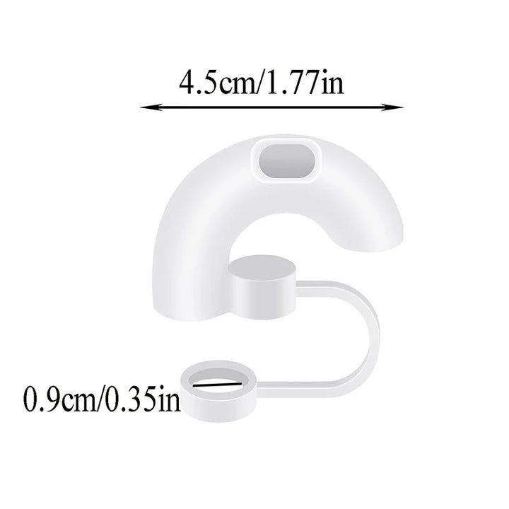 Anti-Wrinkle Straw Topper Reusable Silicone Straw Stopper With Cover Sideways Suck 9mm Straw Leak Stopper Water Cup Accessories