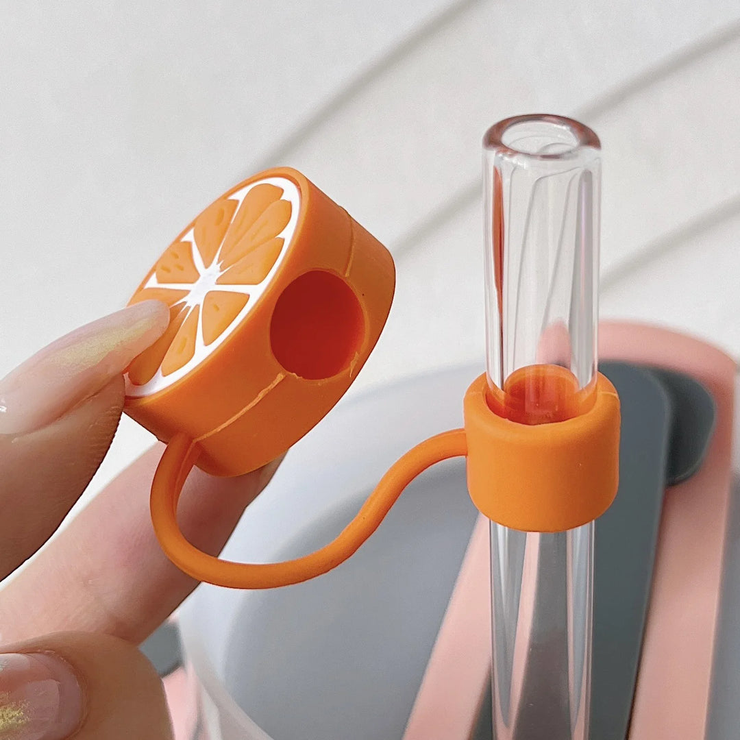 Lemon Silicone Straw Cover Compatible with Stanley Tumbler 10mm Straw Reusable Straw Topper