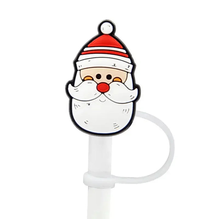 New Funny Christmas Straw Cover Cap For Stanley Cup Topper Compatible With 30&40 Oz Tumbler With Handle Straw Tip Covers 6-8mm