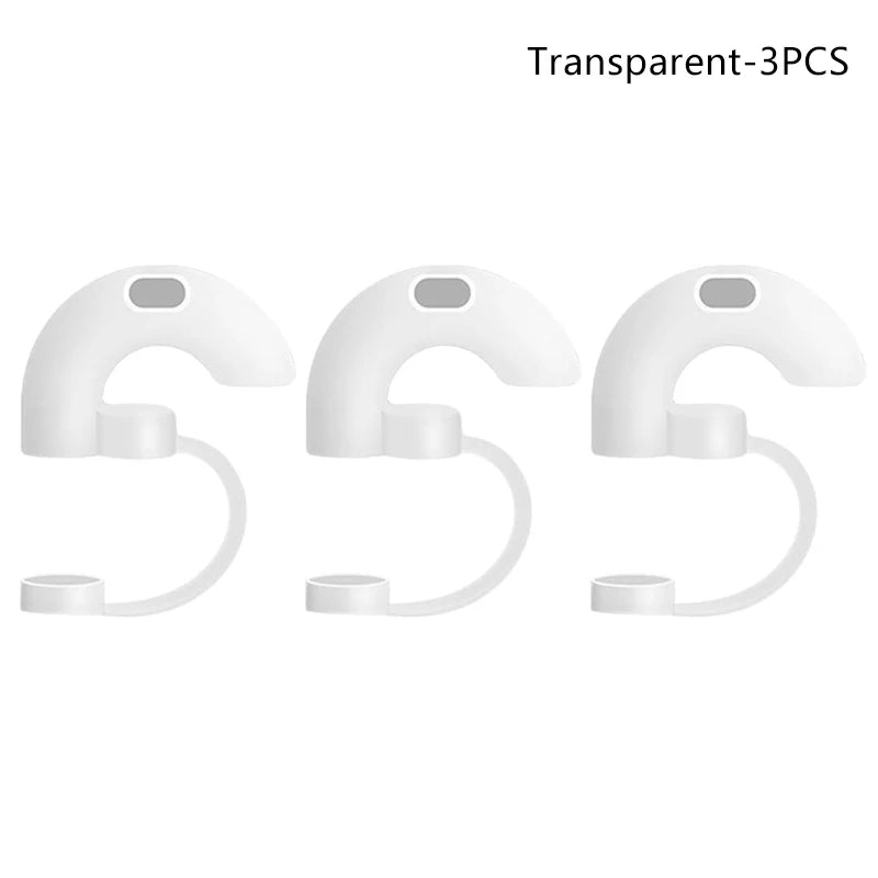 Anti-Wrinkle Straw Topper Reusable Silicone Straw Stopper With Cover Sideways Suck 9mm Straw Leak Stopper Water Cup Accessories
