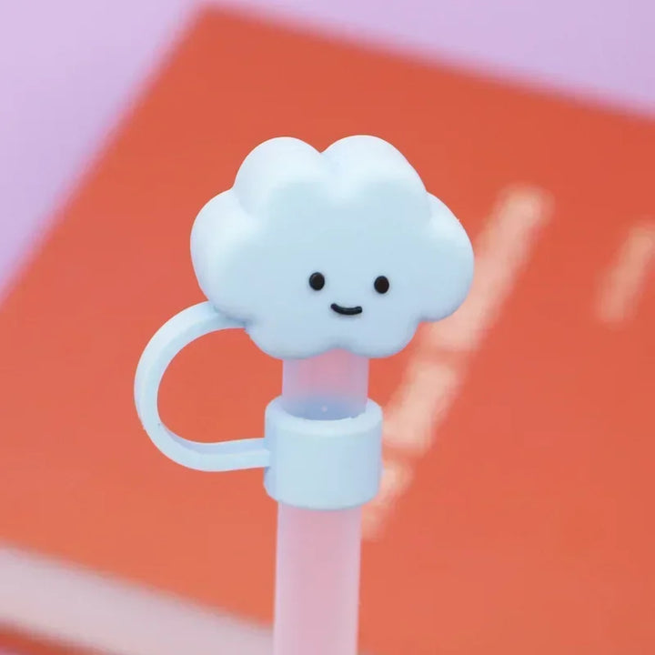 Cloud Shaped Straw Cover Reusable Tips Tumblers Straw Toppers for Drinking Silicone Adorable Home Kitchen Supplies Accessories