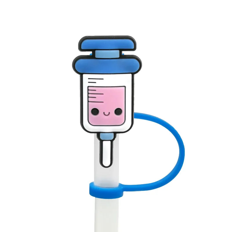 Straw Cover Cap for Stanley Cup 30&40 Oz Tumbler Water Bottle Silicone Straw Topper Fits 8mm Gift for Doctor and Nurse