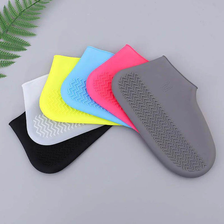 2pcs Waterproof Non-slip Silicone Shoe High Elastic Wear-resistant Unisex Rain Boots for Outdoor Rainy Day Reusable Shoe Cover