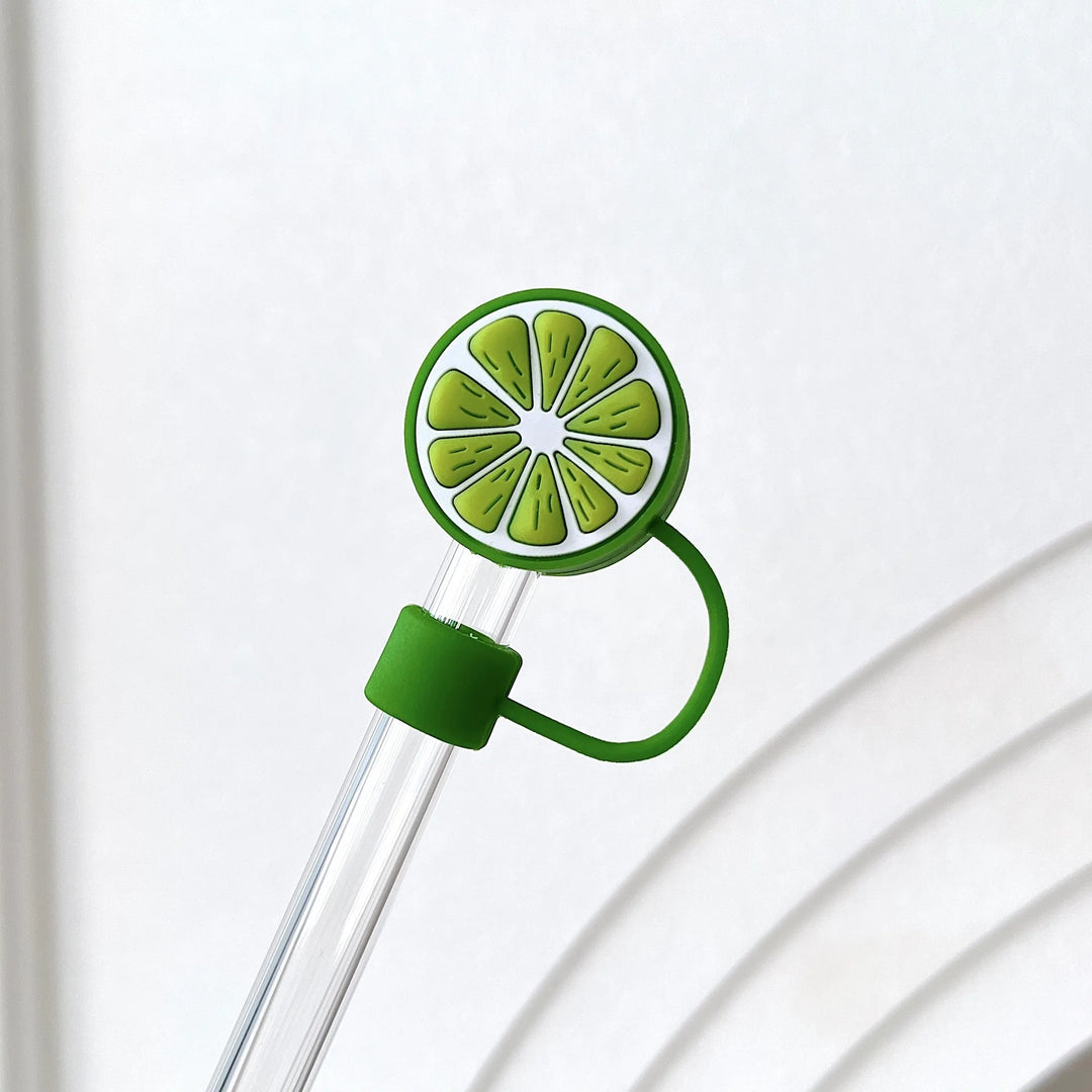 Lemon Silicone Straw Cover Compatible with Stanley Tumbler 10mm Straw Reusable Straw Topper