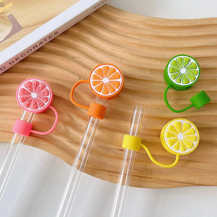 Lemon Silicone Straw Cover Compatible with Stanley Tumbler 10mm Straw Reusable Straw Topper