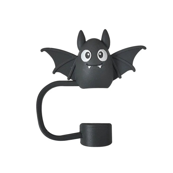 5/1PCS Halloween Straw Cover Cap for Stanley Cup Silicone Straw Topper for 10mm Straw Dust-Proof Reusable Straw Tips for Tumbler