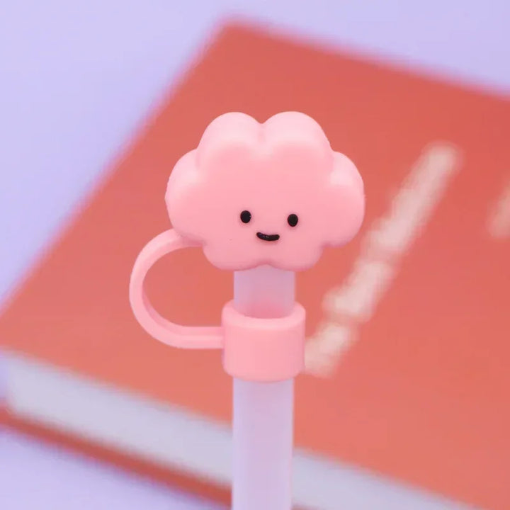 Cloud Shaped Straw Cover Reusable Tips Tumblers Straw Toppers for Drinking Silicone Adorable Home Kitchen Supplies Accessories