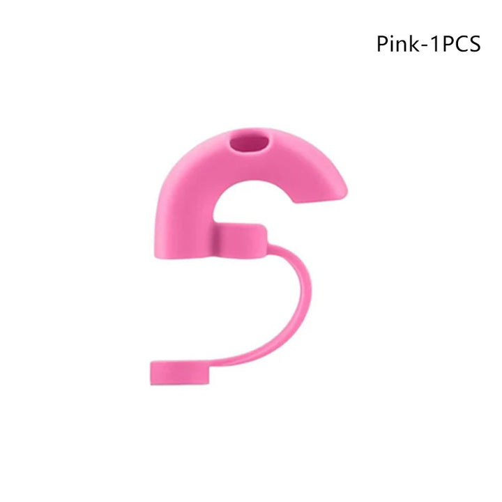 Anti-Wrinkle Straw Topper Reusable Silicone Straw Stopper With Cover Sideways Suck 9mm Straw Leak Stopper Water Cup Accessories