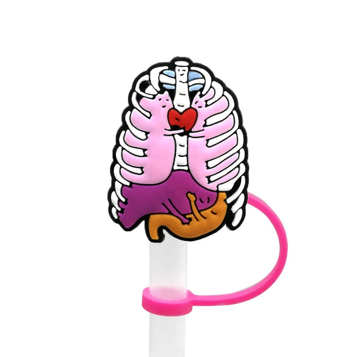 Straw Cover Cap for Stanley Cup 30&40 Oz Tumbler Water Bottle Silicone Straw Topper Fits 8mm Gift for Doctor and Nurse
