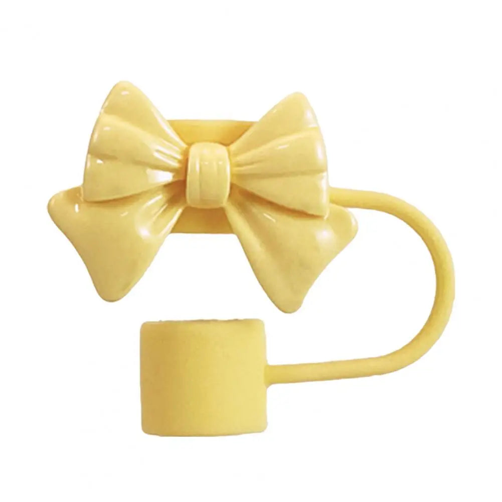 Pink Bow Straw Covers Cap Toppers for Stanley Tumblers Straw Tips Lid Protectors for 10mm Diameter Straws Cup Accessories