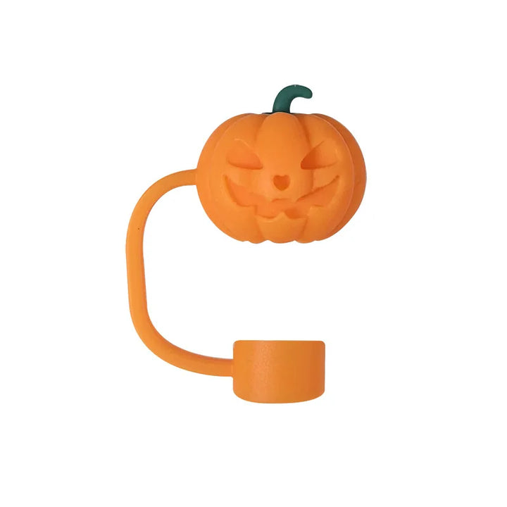 5/1PCS Halloween Straw Cover Cap for Stanley Cup Silicone Straw Topper for 10mm Straw Dust-Proof Reusable Straw Tips for Tumbler