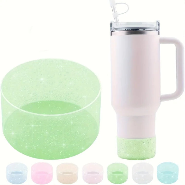 1pc Silicone Cup Bottom Sleeve, Non-slip Twinkle Cup Boot Cover, Cup Accessories For 20-40oz Tumbler & Hydro Flask 12-24oz
