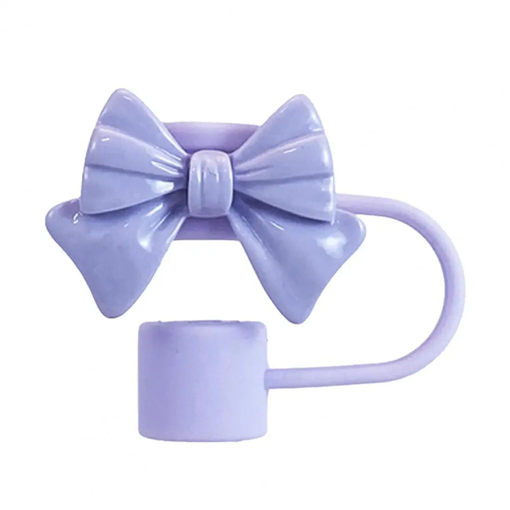 Pink Bow Straw Covers Cap Toppers for Stanley Tumblers Straw Tips Lid Protectors for 10mm Diameter Straws Cup Accessories