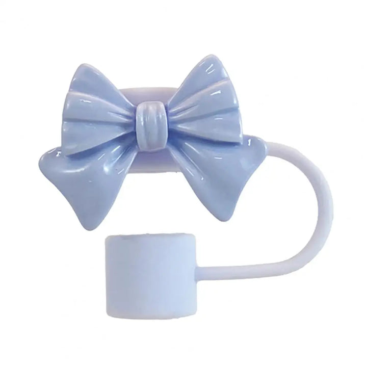 Pink Bow Straw Covers Cap Toppers for Stanley Tumblers Straw Tips Lid Protectors for 10mm Diameter Straws Cup Accessories
