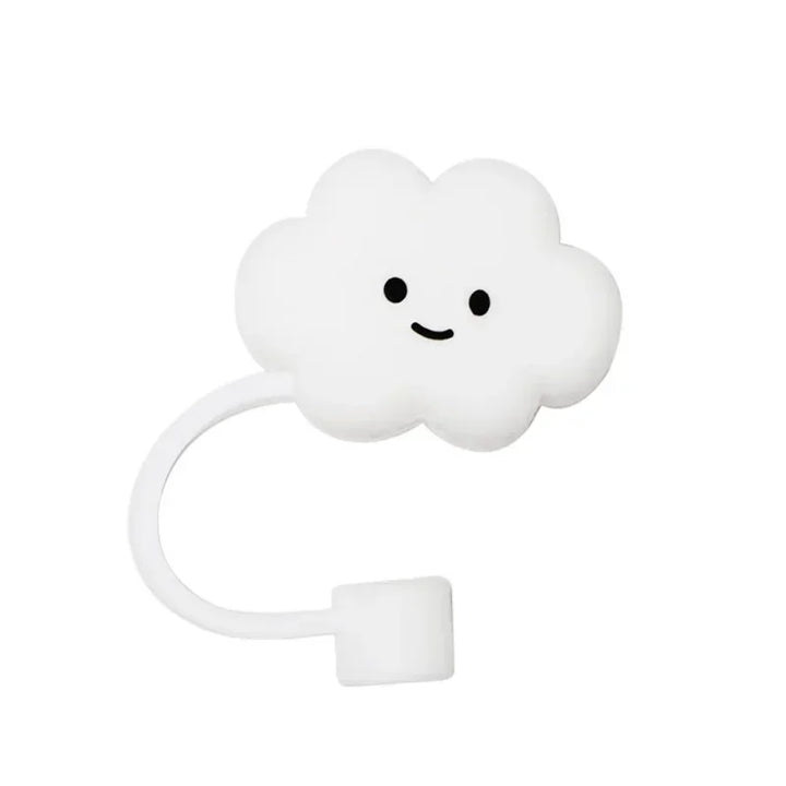 Cloud Shaped Straw Cover Reusable Tips Tumblers Straw Toppers for Drinking Silicone Adorable Home Kitchen Supplies Accessories