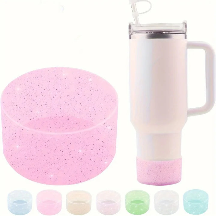 1pc Silicone Cup Bottom Sleeve, Non-slip Twinkle Cup Boot Cover, Cup Accessories For 20-40oz Tumbler & Hydro Flask 12-24oz